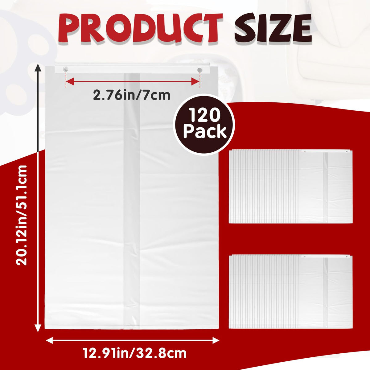 120 Pcs Self-Sealing Drawer Cat Litter Bags X8050