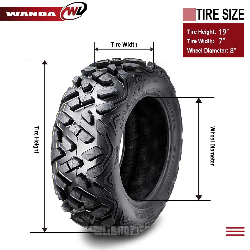 2 ATV Tires 19x7-8 Q50072