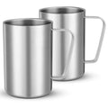 2 Pcs 16.9oz Stainless Steel Double Wall Vacuum Insulated Mug S30502