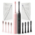 2 Pack Rechargeable Electric Toothbrushes with 8 Brush Heads F31477