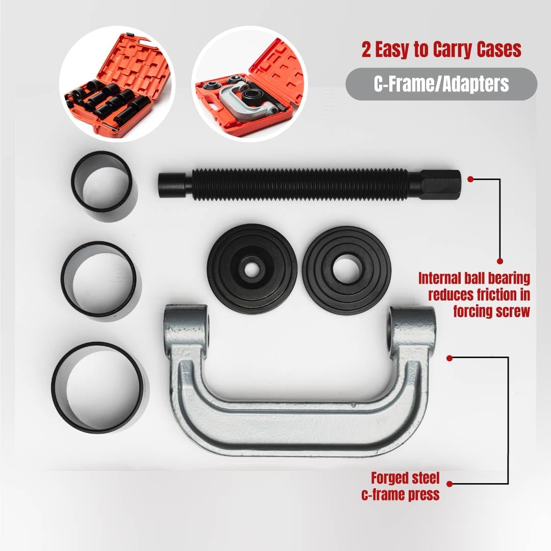 21-Piece Heavy Duty Forged Steel Ball Joint Press Kit B38638