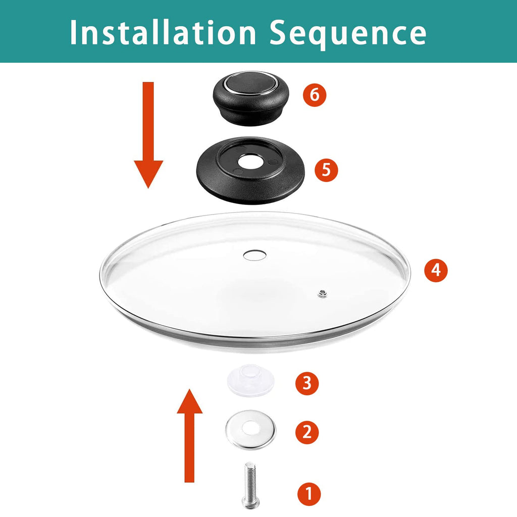 12 Inch Tempered Glass Pan Lid S858