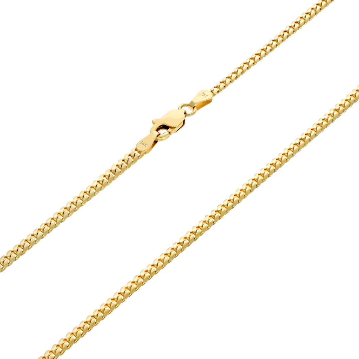 14k Yellow Gold Cuban Link Chain Necklace B247