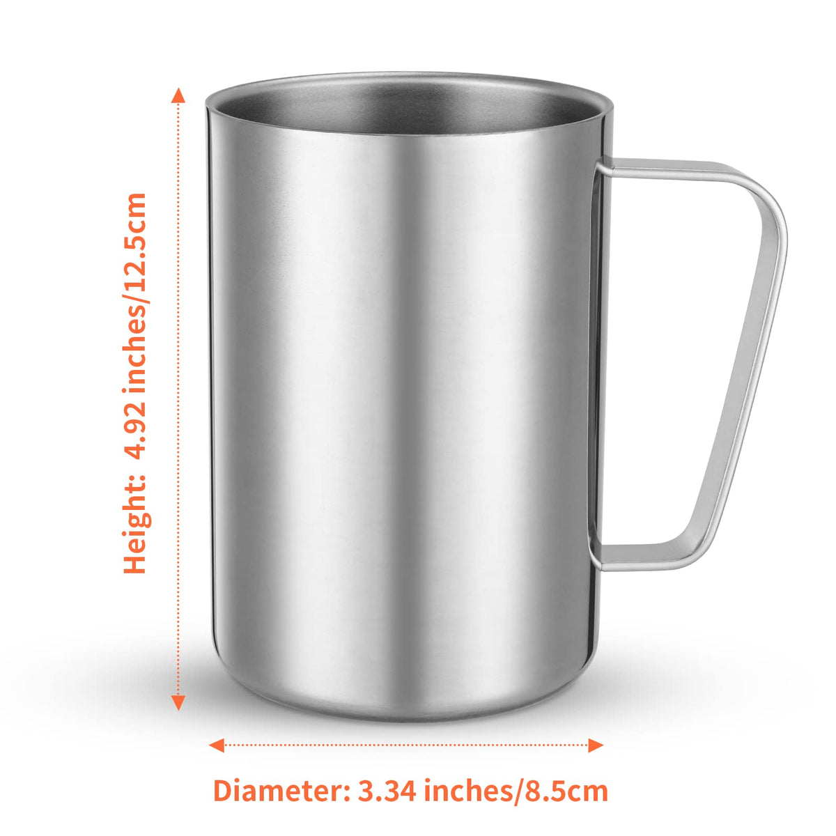 2 Pcs 16.9oz Stainless Steel Double Wall Vacuum Insulated Mug S30502