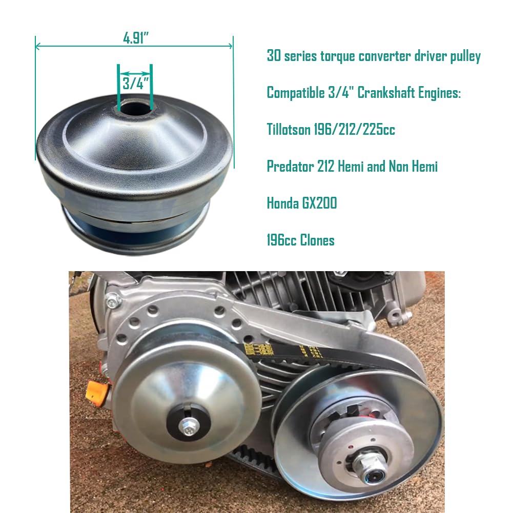 3/4'' Bore Driver Pulley 30 Series Torque Converter V440190