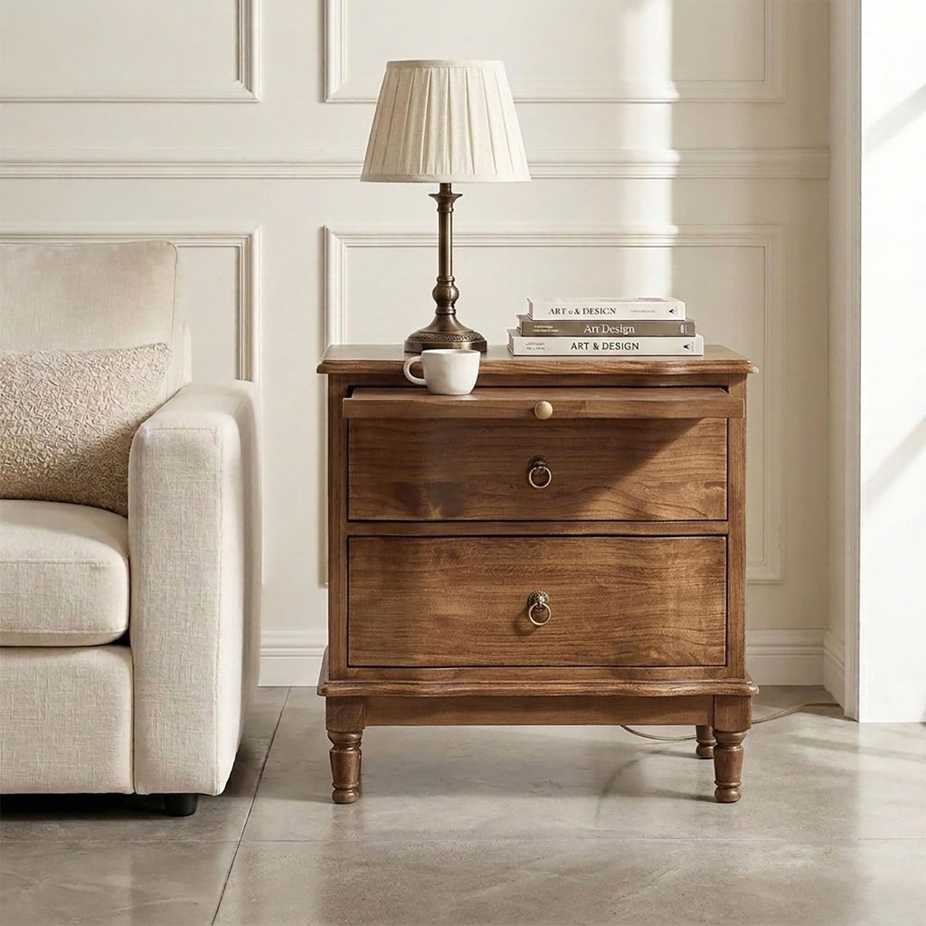 2-Drawer End Table with Charging Station B435