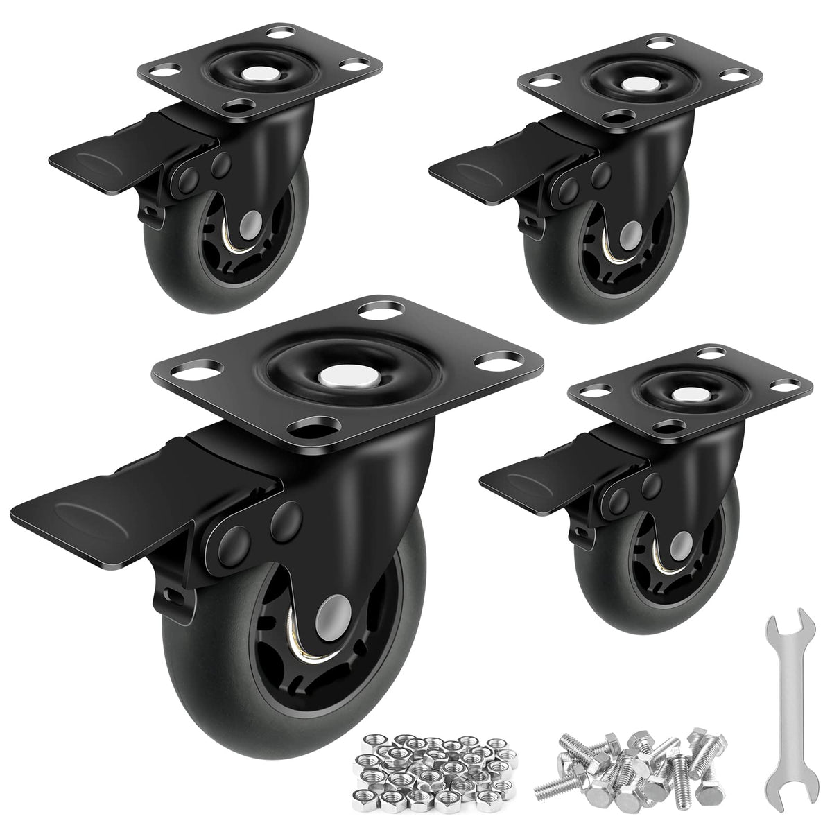 3” Lock Casters Set of 4 Heavy Duty G9056