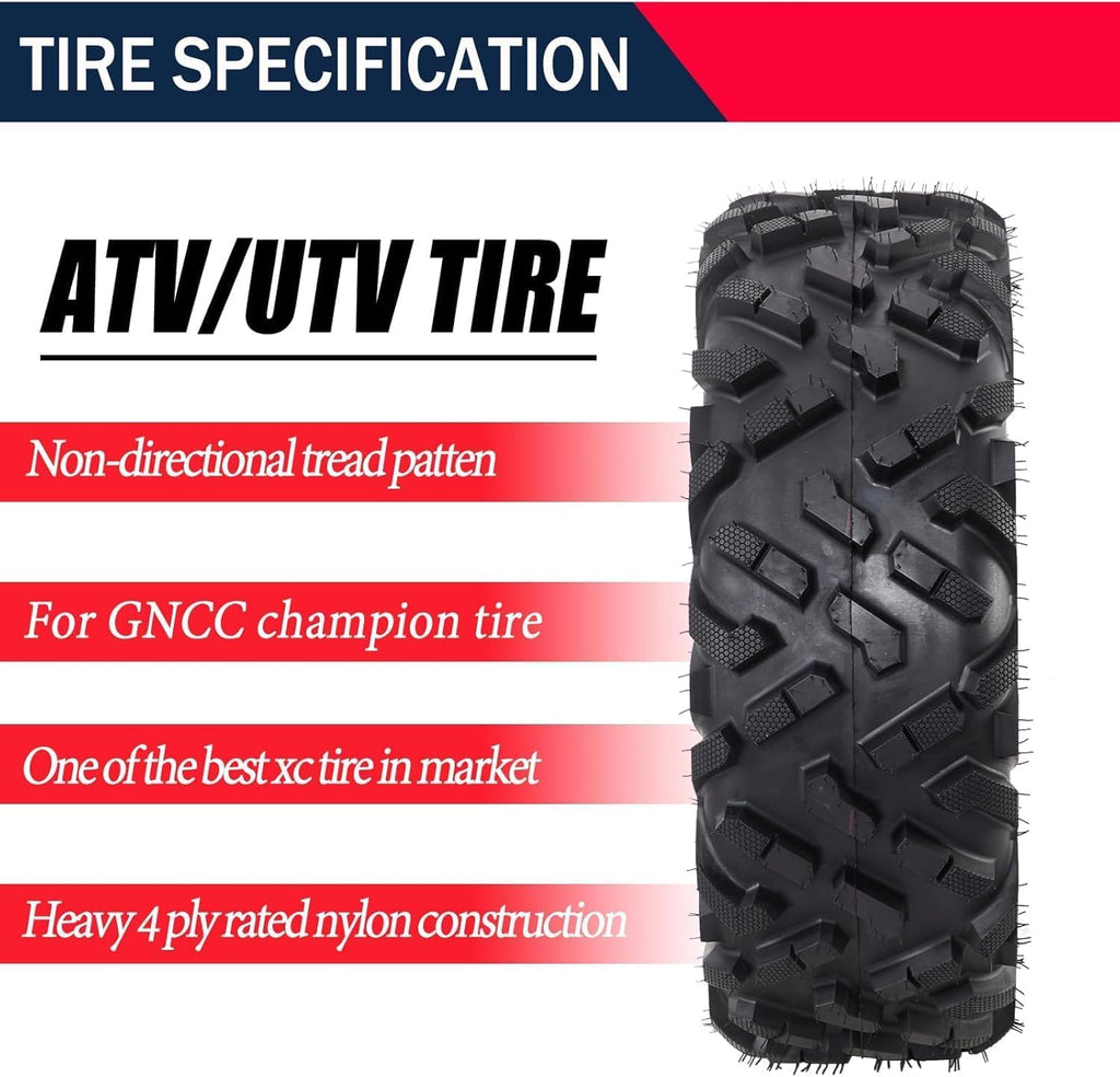 2 Pack 19x7-8 Tubeless All Terrain ATV Tires Z3466