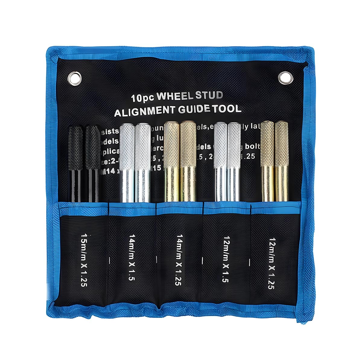 10PCS Wheel Alignment Pin Guide Tool M14 x 1.5/1.25 M12 x 1.5/1.25 M15 x 1.25 E2547