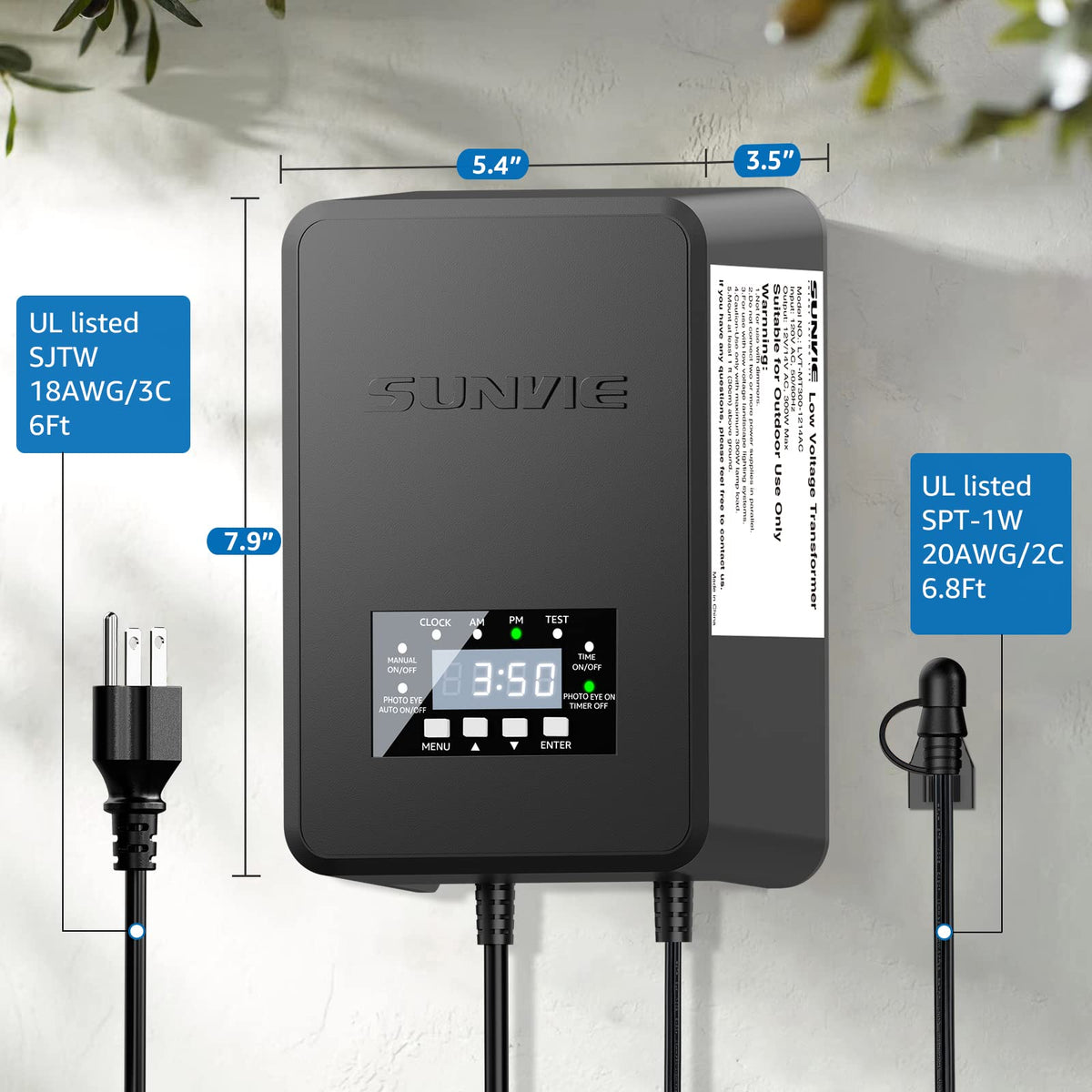 250FT 16/2 Low Voltage Landscape Wire and 200W Transformer U7463