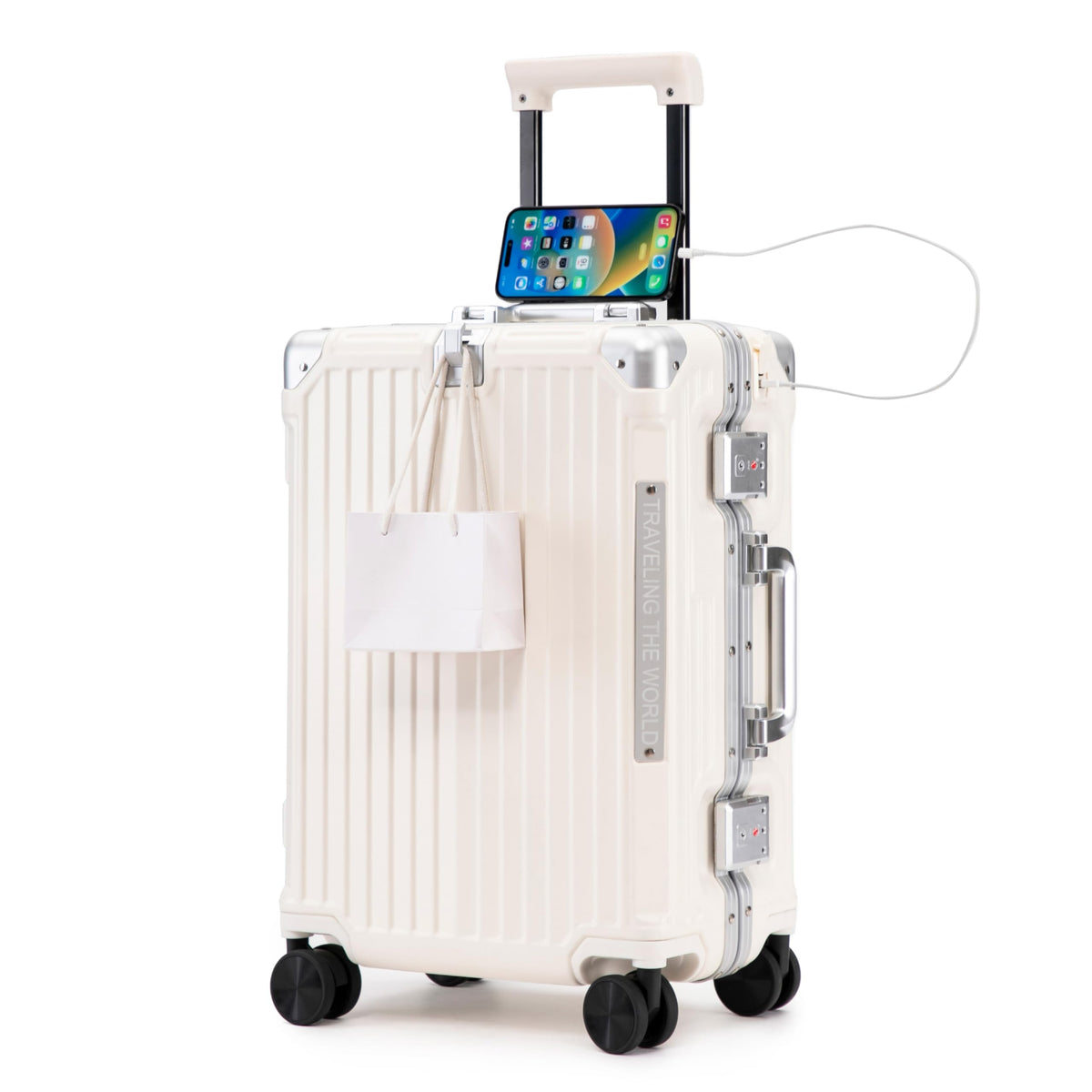 20 In Aluminum Frame ABS Hard Shell Carry On Luggage X748