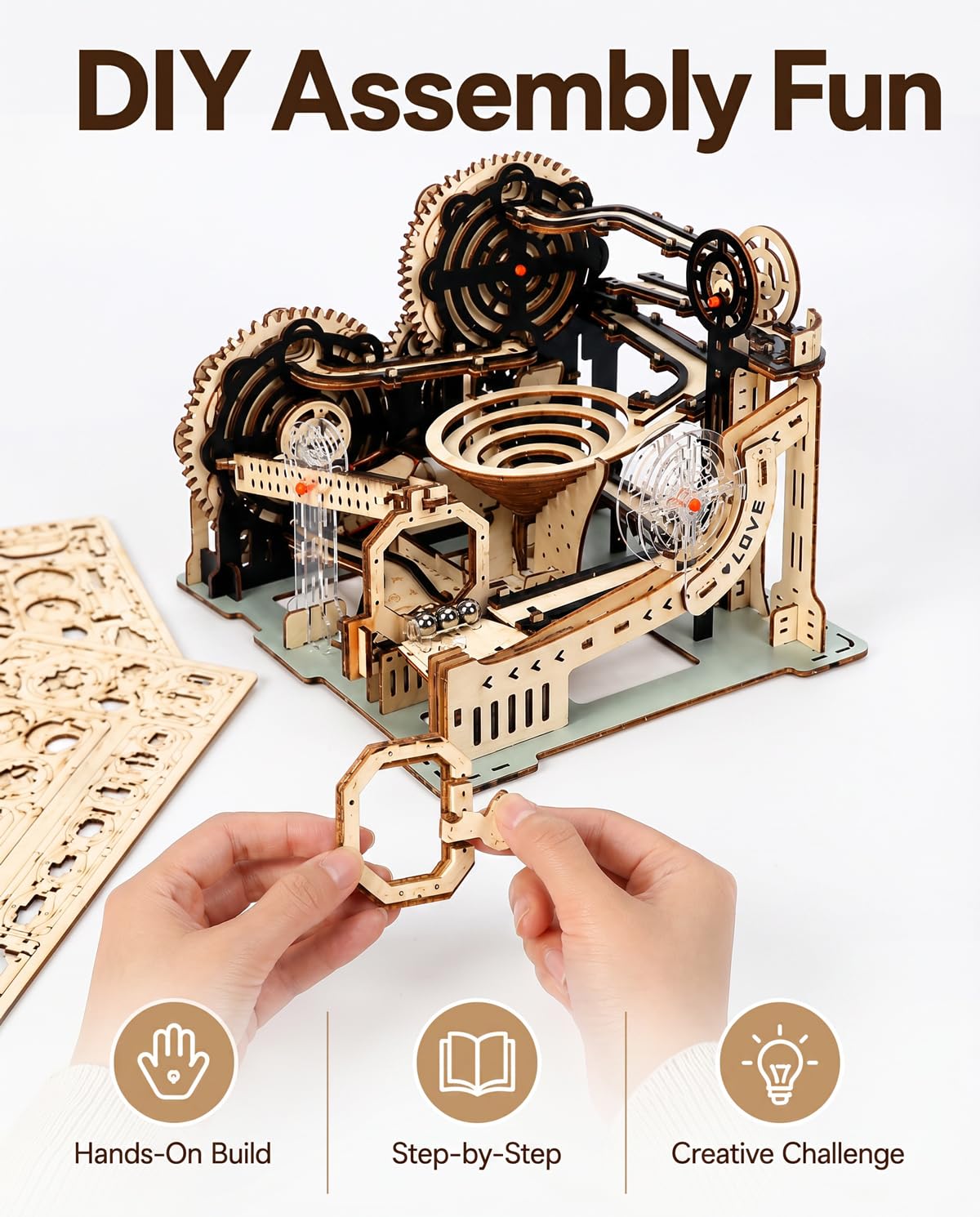 3D Wooden Puzzle Marble Run Model Kit G15522