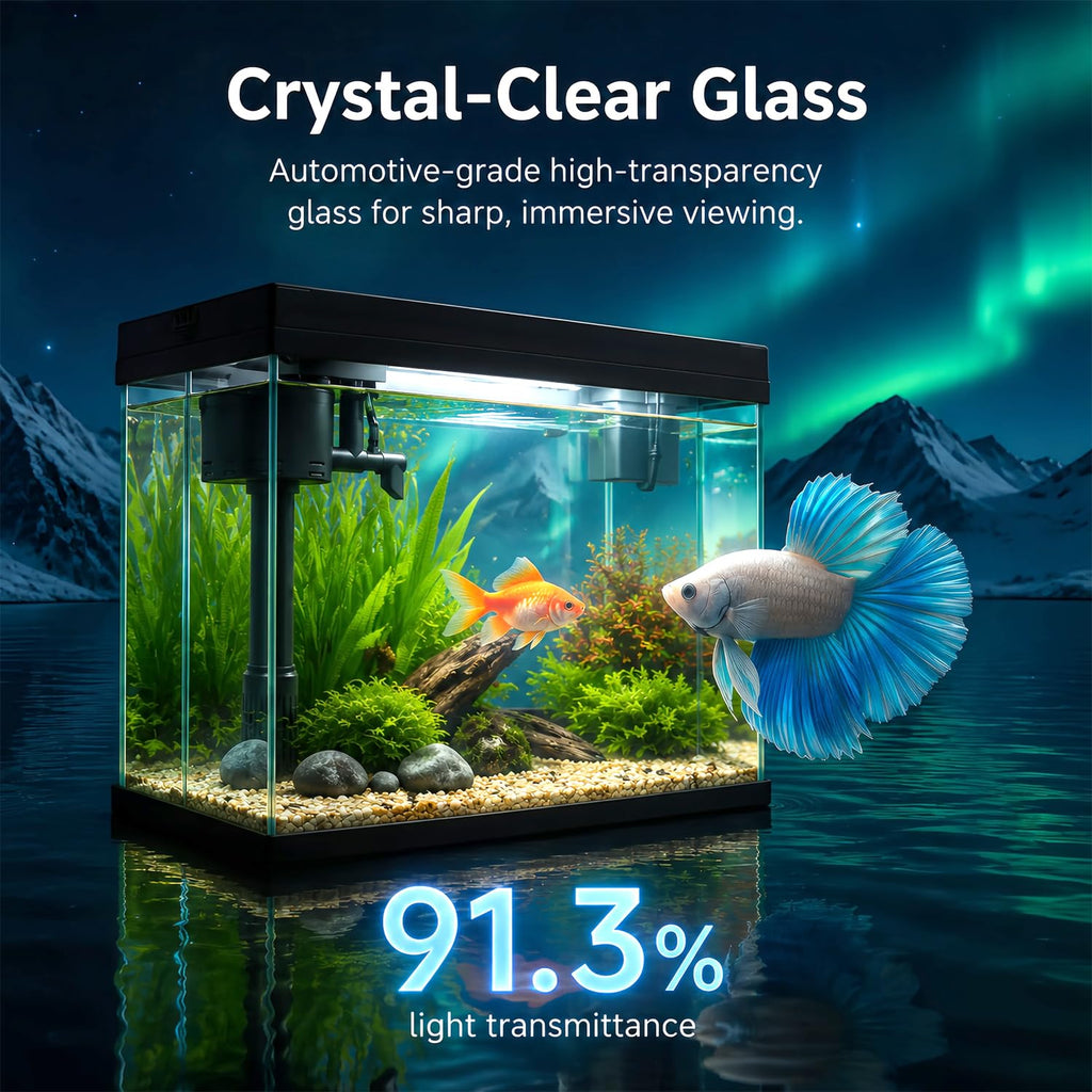 2.4 Gallon Desktop Betta Fish Tank Starter Kit Y47599
