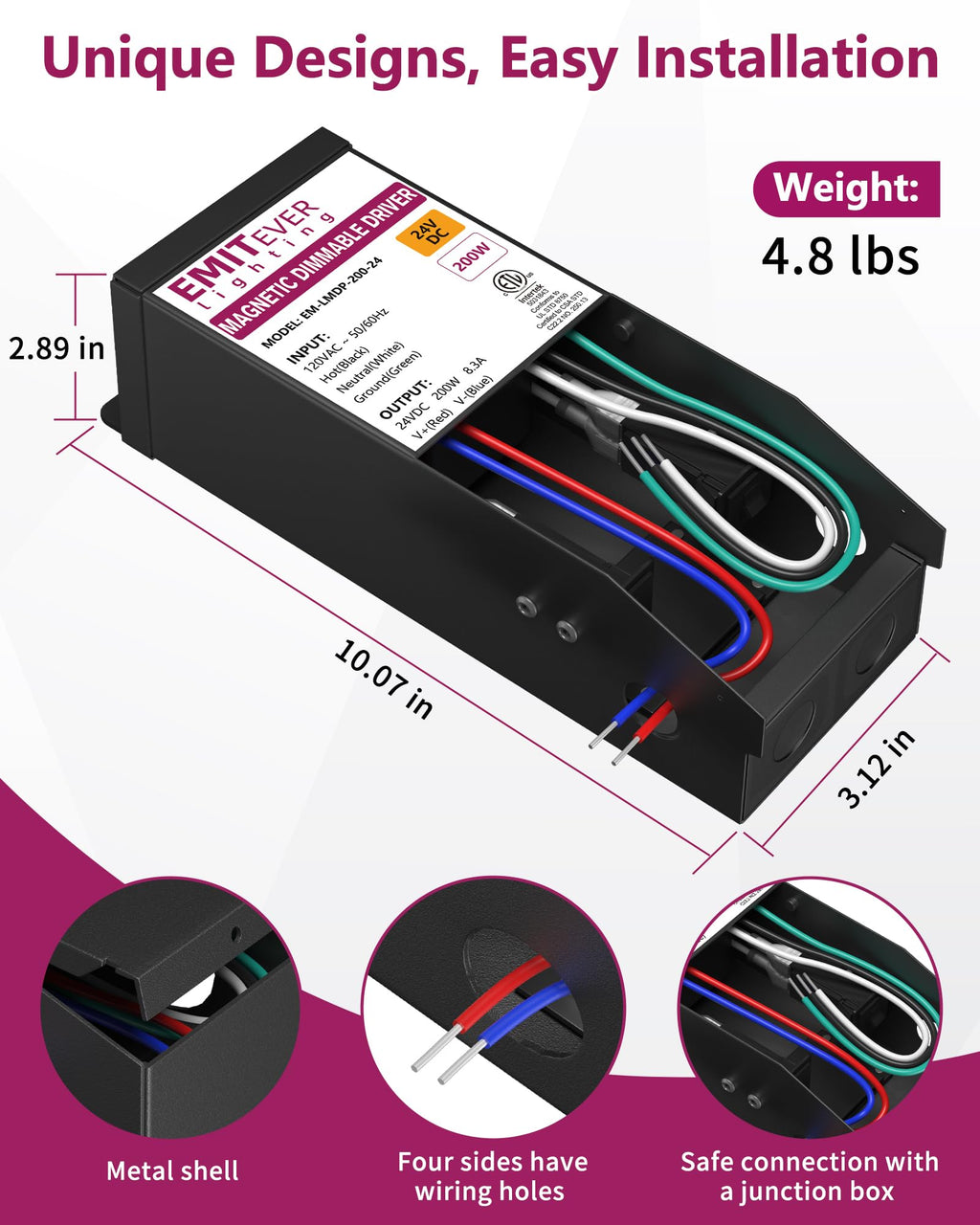 200W 24V Dimmable LED Driver Power Supply Z932