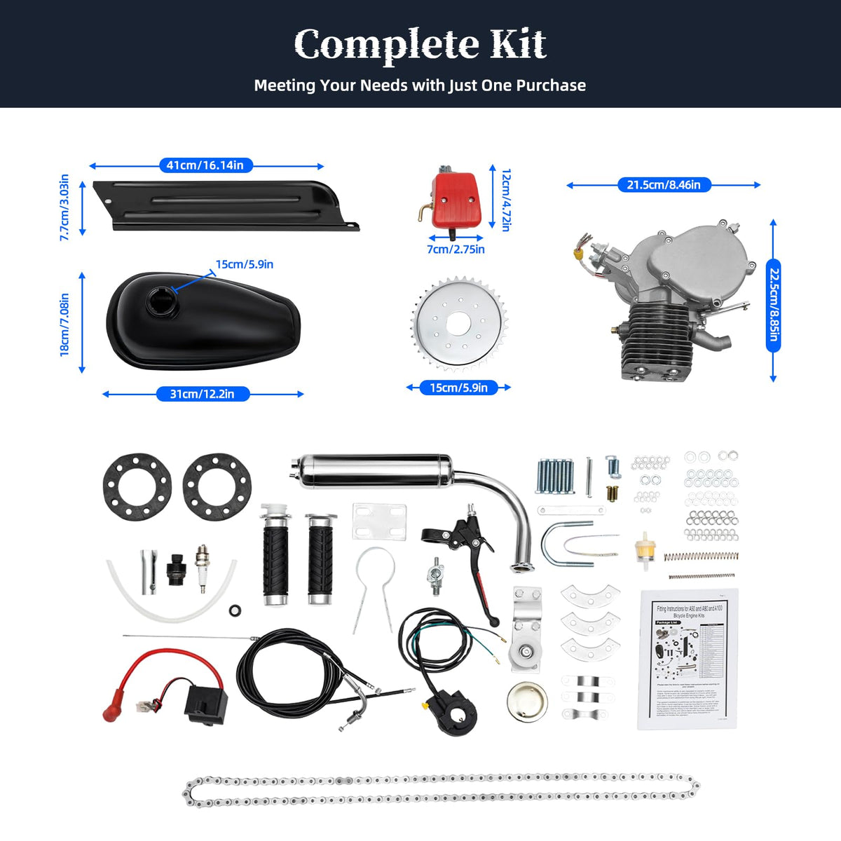 2-Stroke 100CC Bicycle Engine Kit I5224