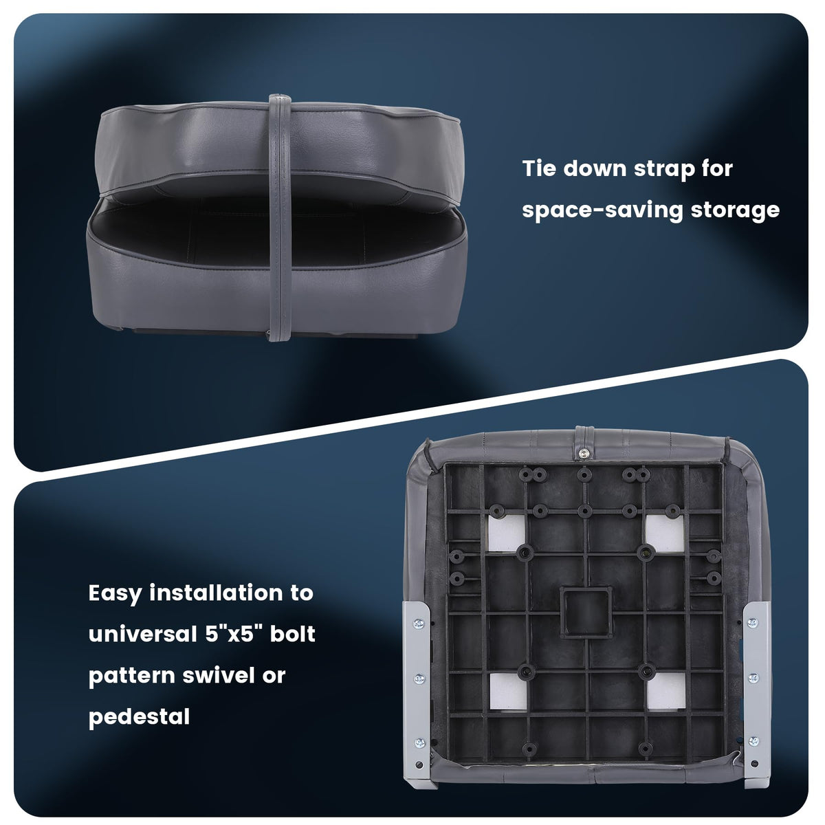2 Pack High Back Folding Boat Seats J2818