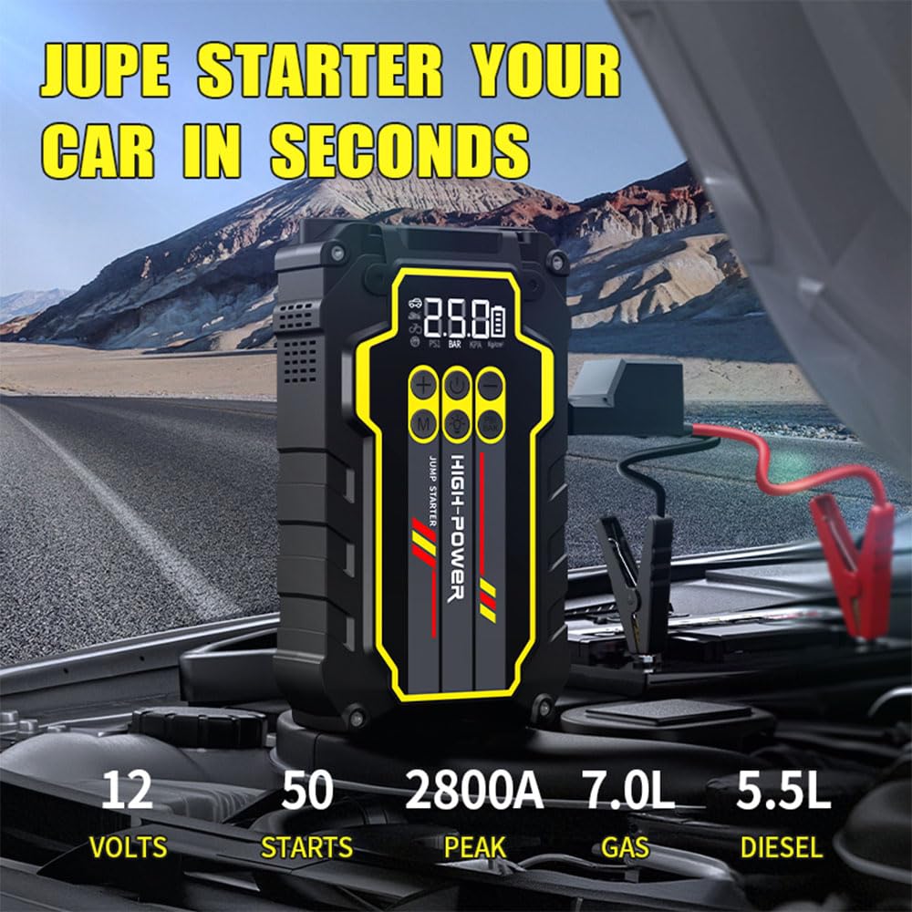 4000A 12V Portable Jump Starter with Air Compressor C280