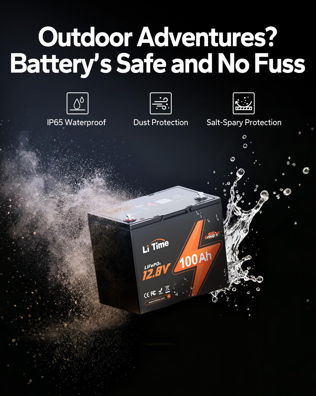 12v 100Ah LiFePO4 Lithium Battery L295812