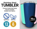 16 oz Insulated Stainless Steel Tumblers 2 Pack Black S6372