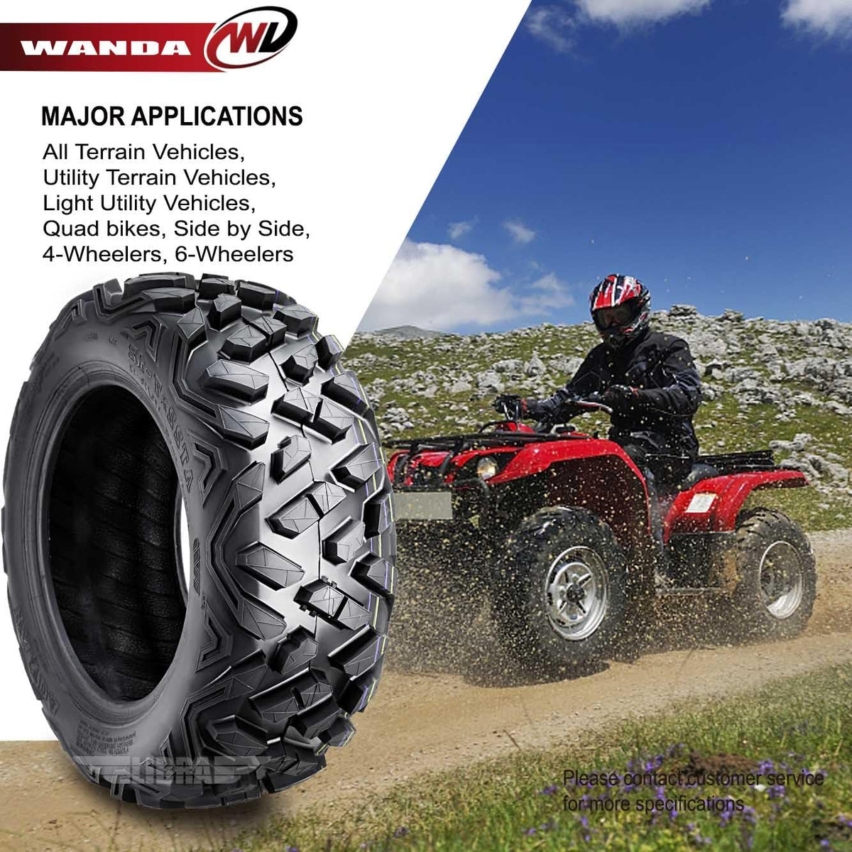 2 ATV Tires 19x7-8 Q50072