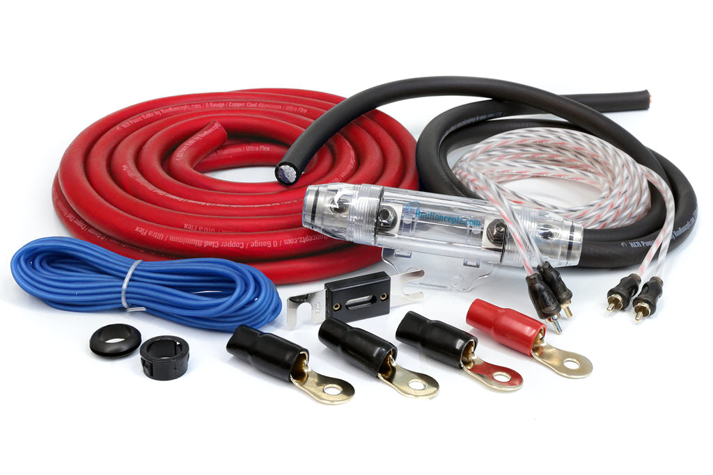 1/0 Gauge 2 Channel Amplifier Installation Wiring Kit X9460