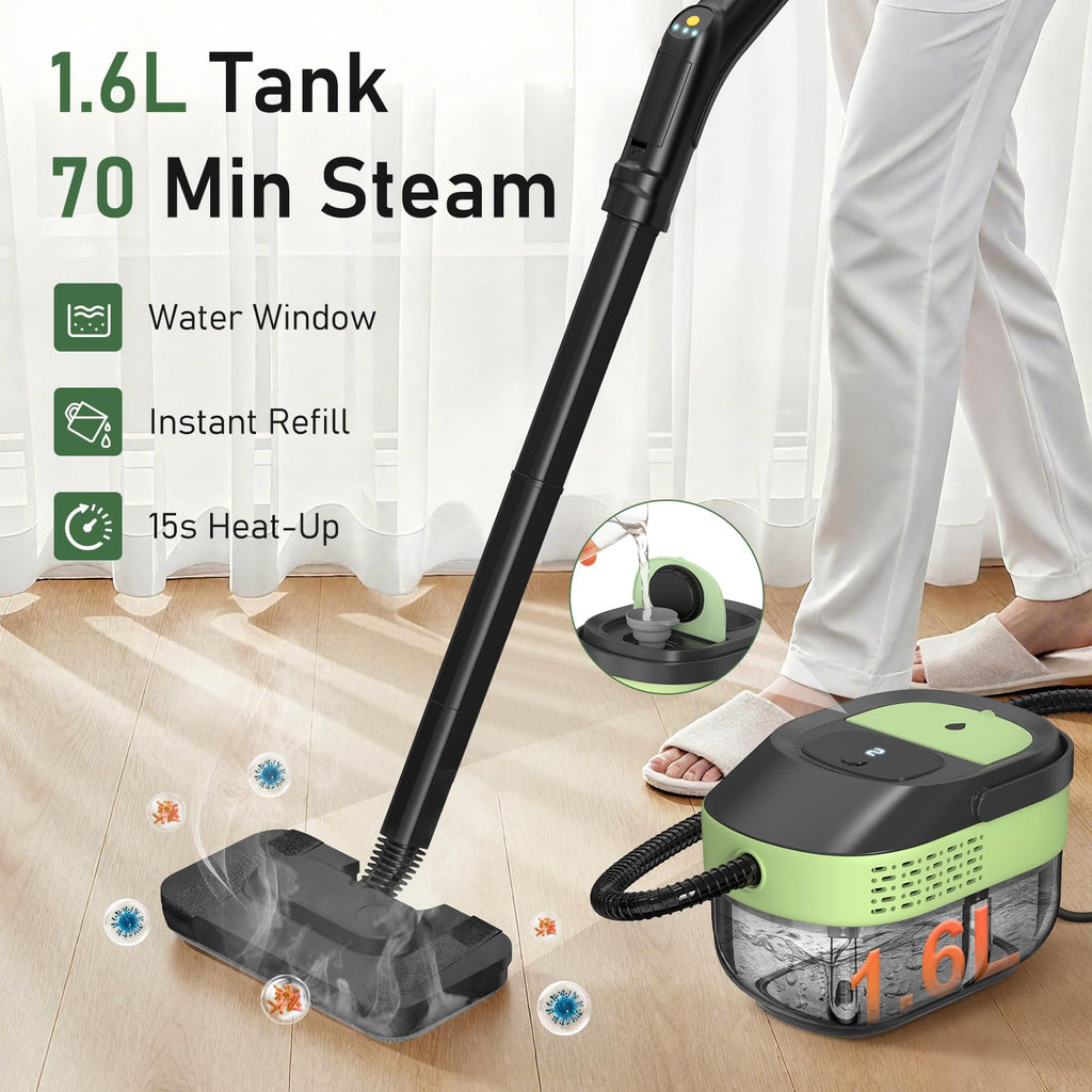 14 IN 1 Steam Cleaner Mop, Handheld Steamer, 1.6L Tank C805373