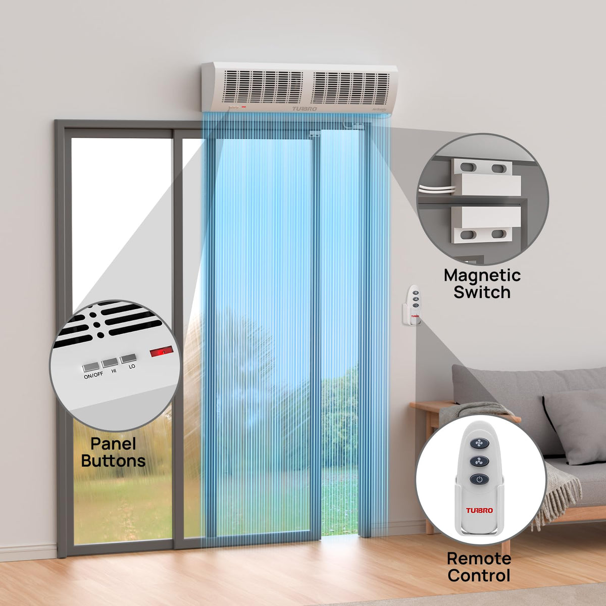 36-Inch Wall-Mounted Air Curtain Fan E9850