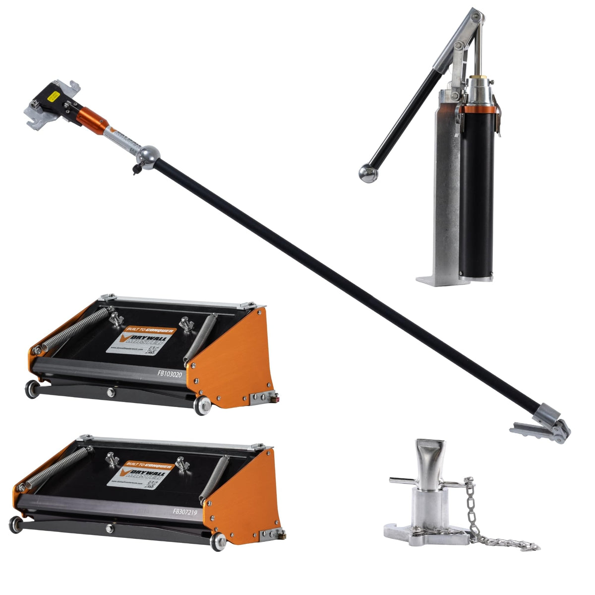 10" & 12" High Capacity Flat Box Set with Pump, Filler, and 42" 180 Sure-Stop Handle S902808