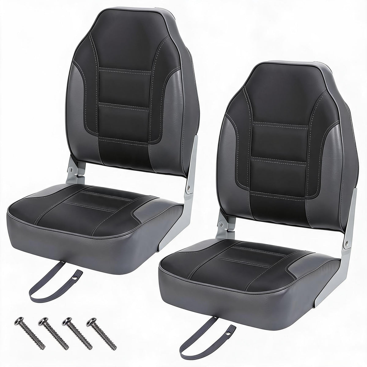 2 Pack High Back Folding Boat Seats J2818