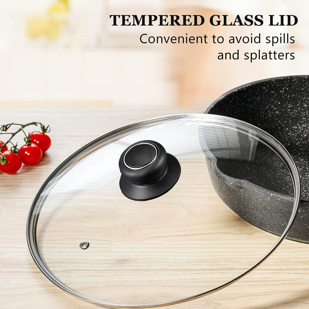 12 Inch Tempered Glass Pan Lid S858