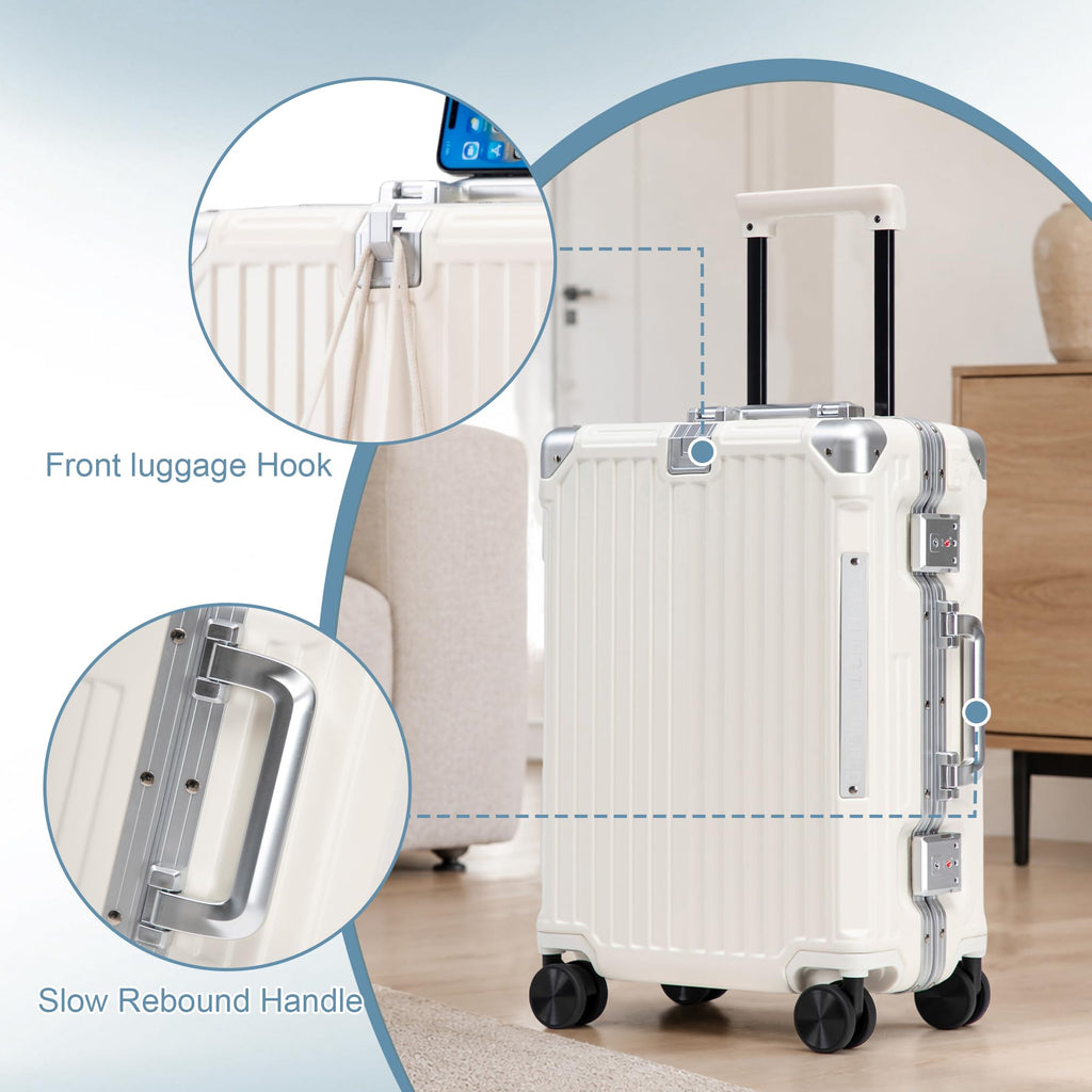 20 In Aluminum Frame ABS Hard Shell Carry On Luggage X748
