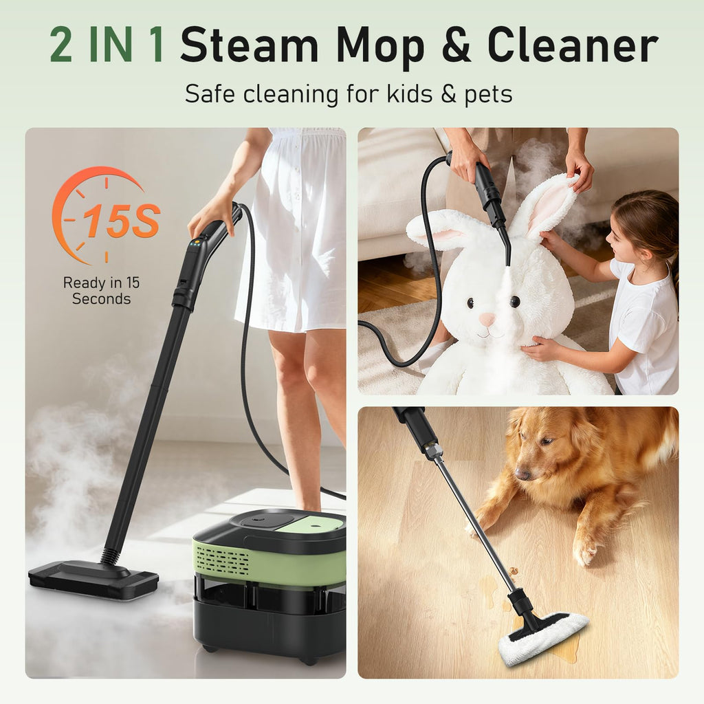 14 IN 1 Steam Cleaner Mop, Handheld Steamer, 1.6L Tank C805373