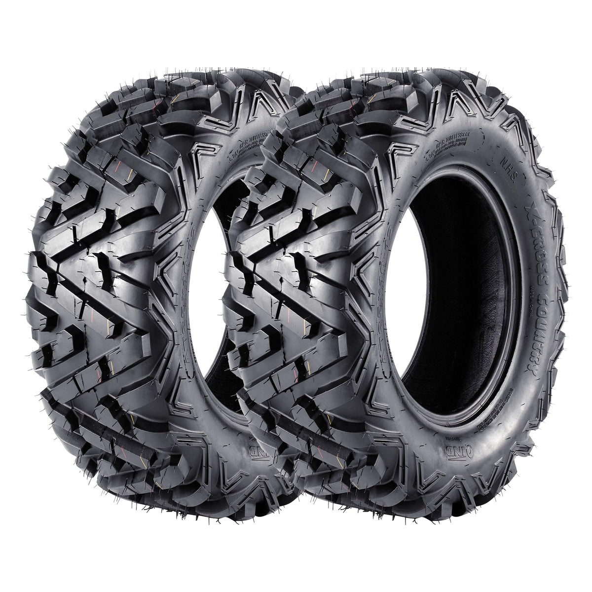 2 Pack 19x7-8 Tubeless All Terrain ATV Tires Z3466