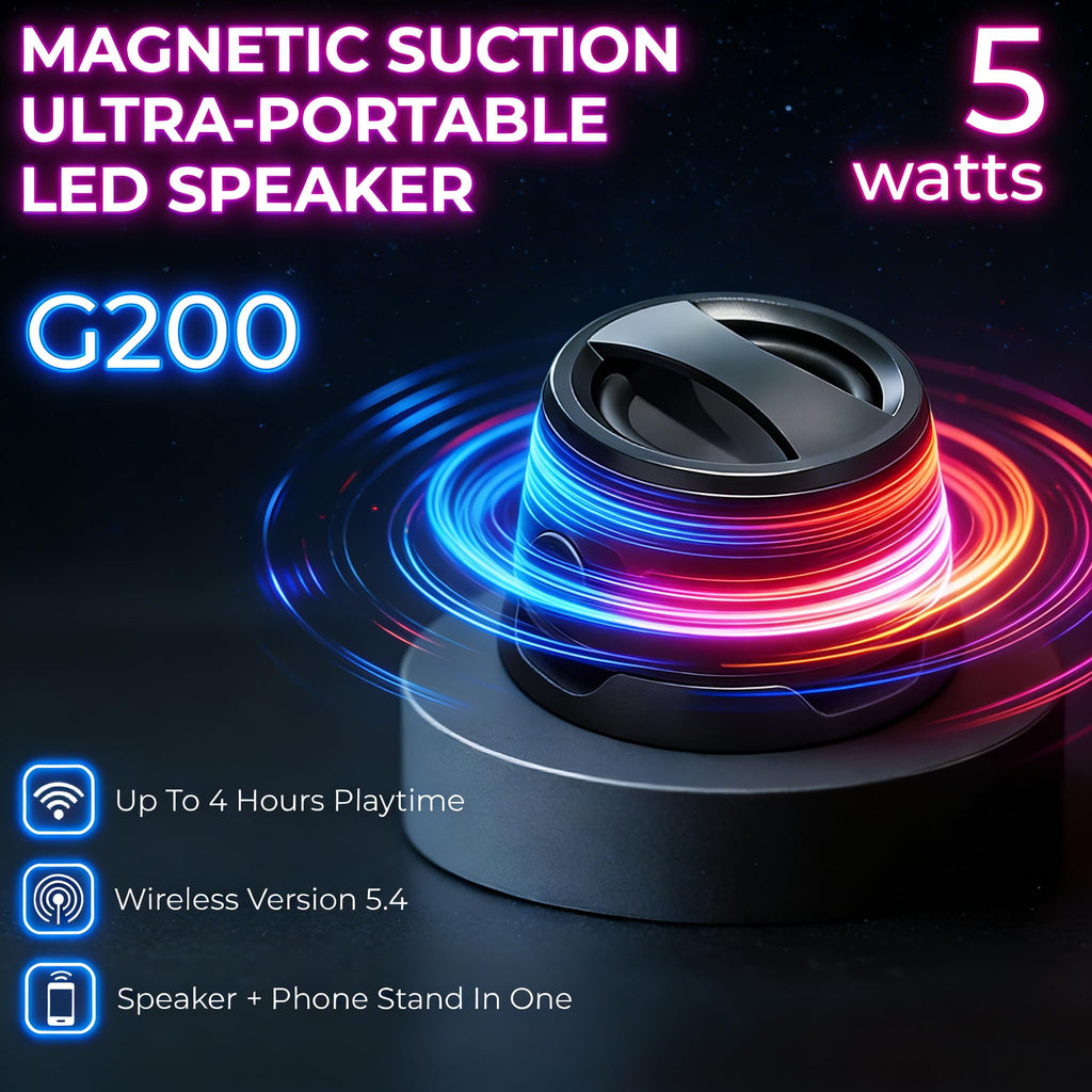2 Pack Mini Bluetooth Speaker with RGB Lights U60479
