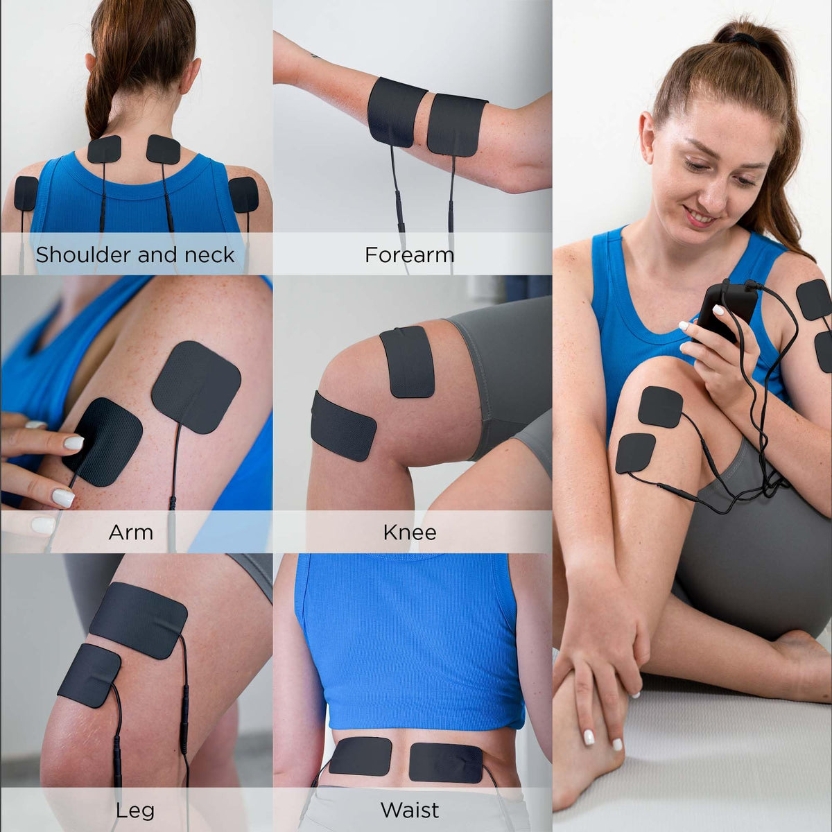 4 in 1 TENS Unit EMS Massage Muscle Stimulator Dual Channel Rechargeable U819