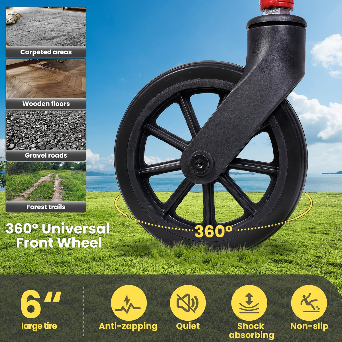 Heavy-Duty Rollator Walker with Seat X233748