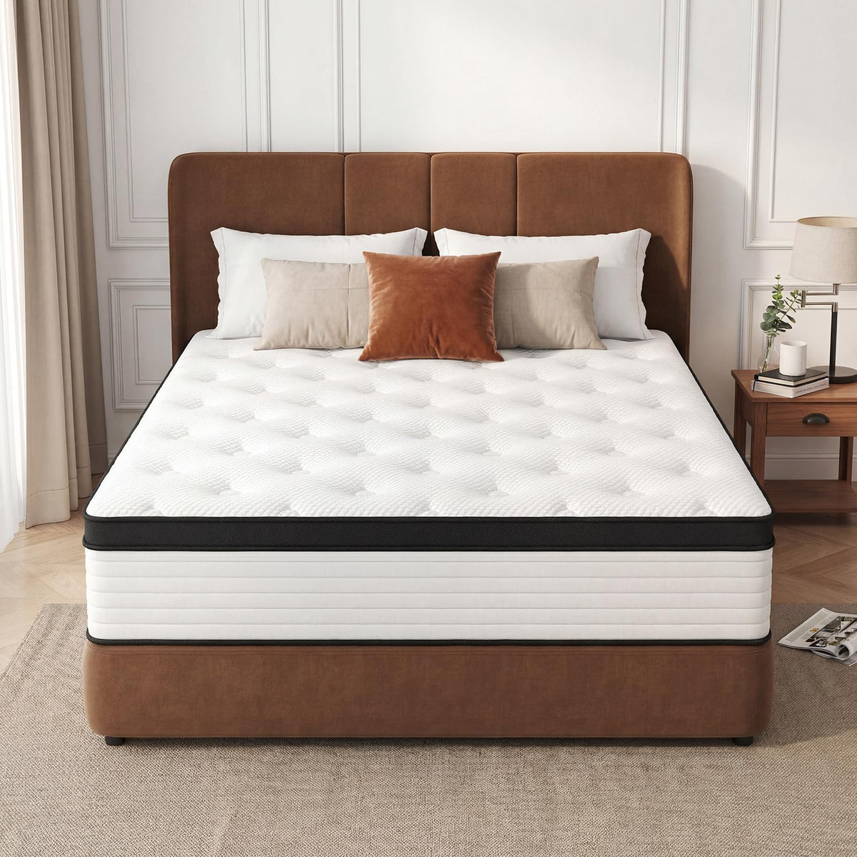 12 Inch Medium Firm Hybrid Memory Foam Mattress H45481