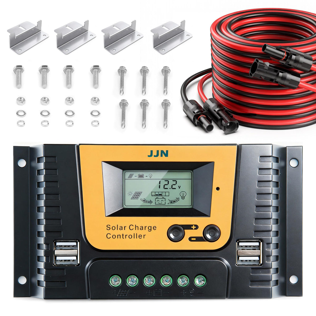 300 Watt 12 Volt Monocrystalline Solar Panel Kit with 40A PWM Charge Controller B60040