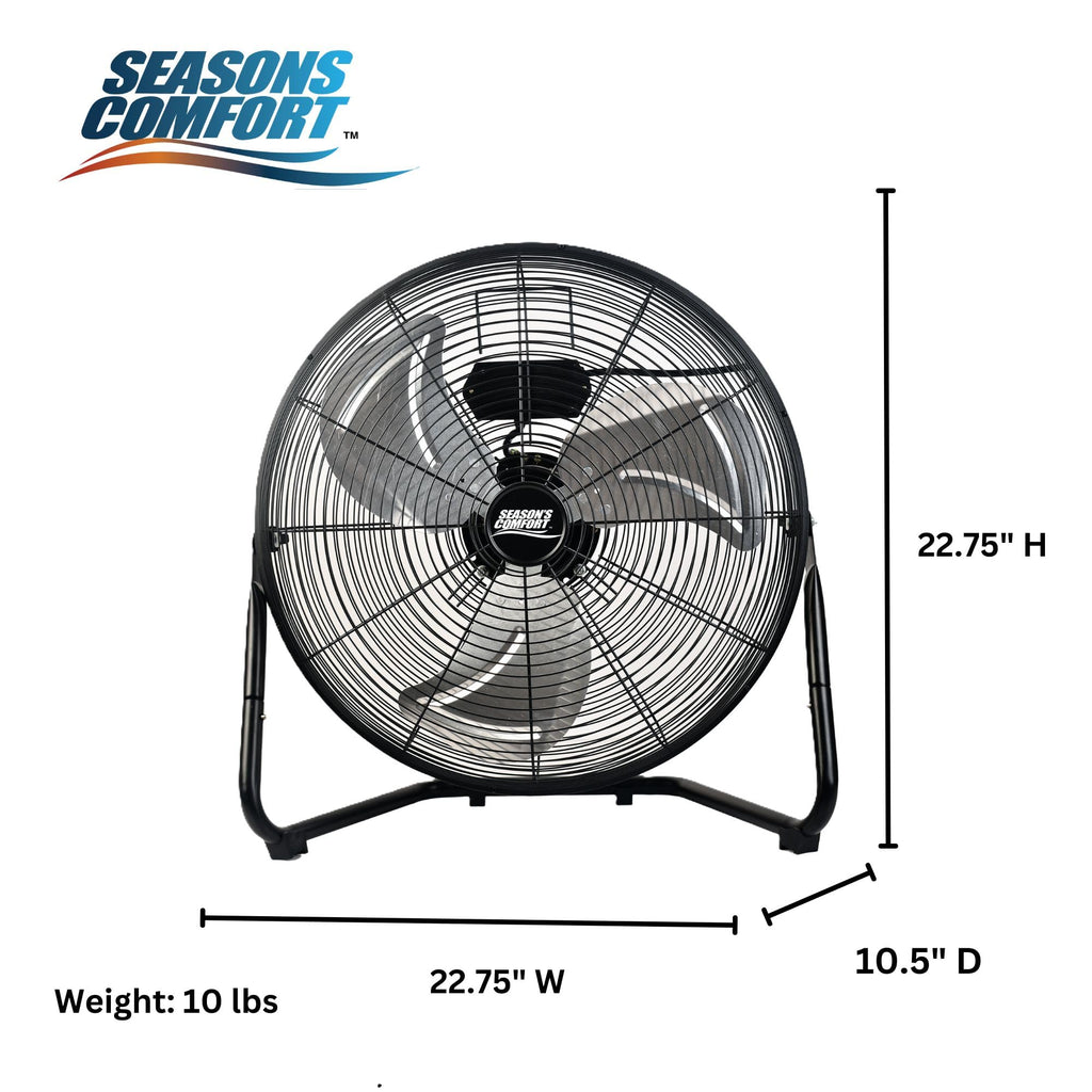 20 Inch 3 Speed Black High Velocity Fan H699