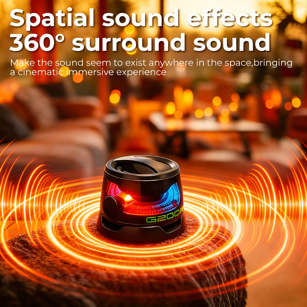 2 Pack Mini Bluetooth Speaker with RGB Lights U60479