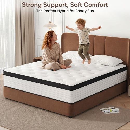 12 Inch Medium Firm Hybrid Memory Foam Mattress H45481