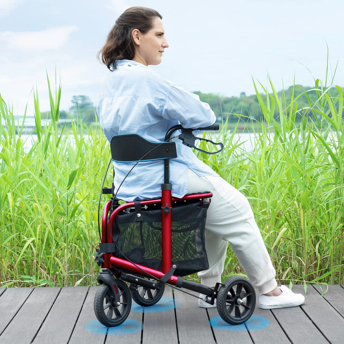 3 Wheel Rollator Walker with Seat V9994