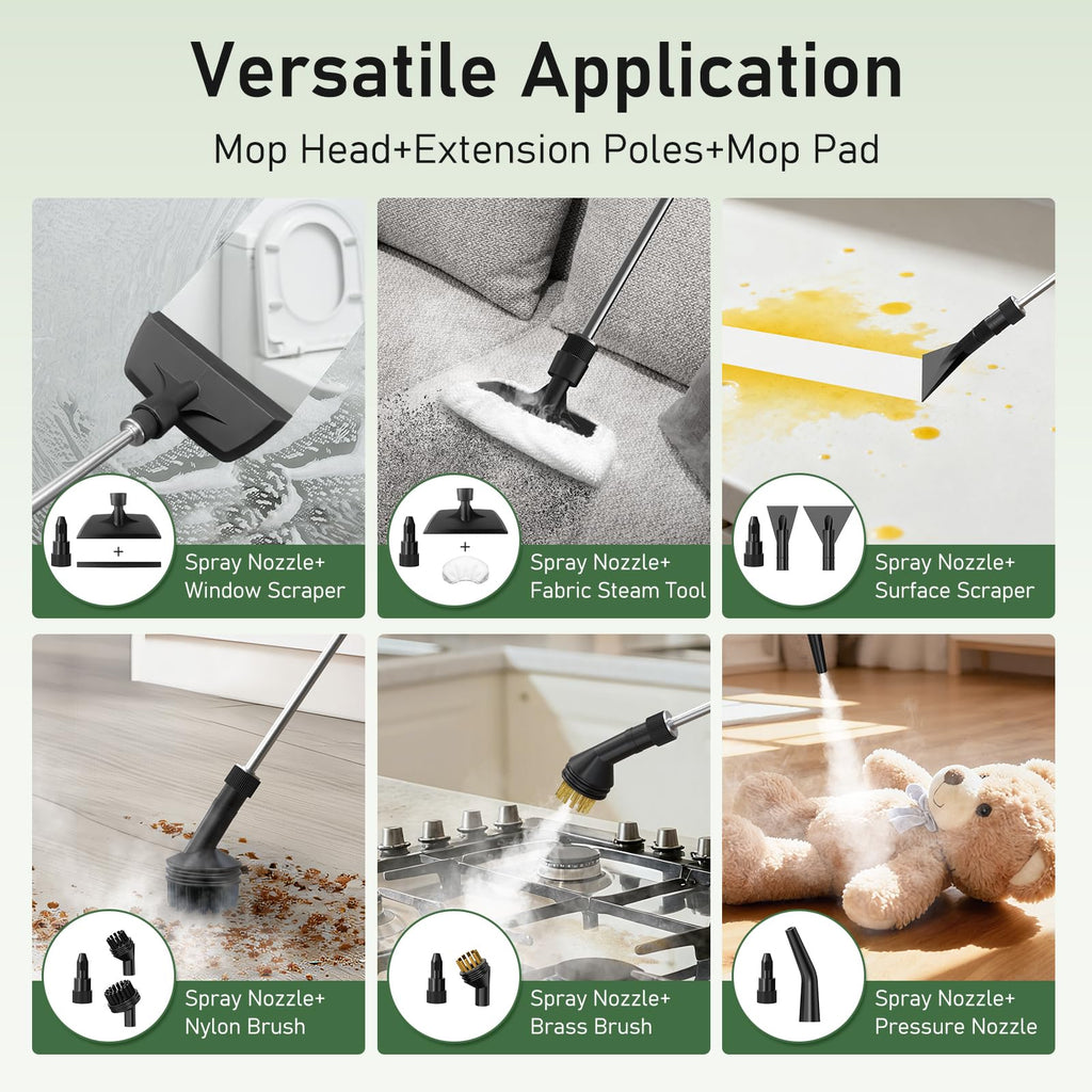 14 IN 1 Steam Cleaner Mop, Handheld Steamer, 1.6L Tank C805373
