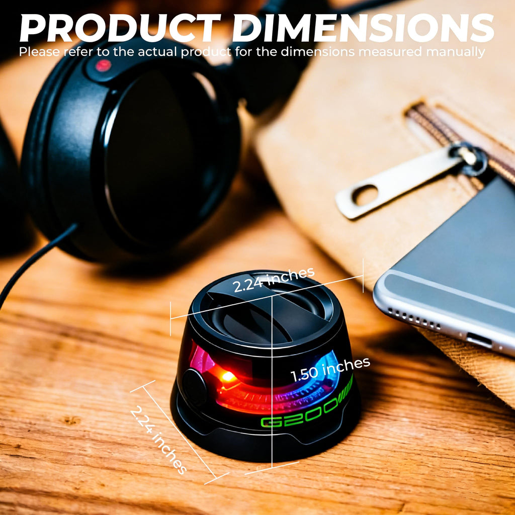 2 Pack Mini Bluetooth Speaker with RGB Lights U60479