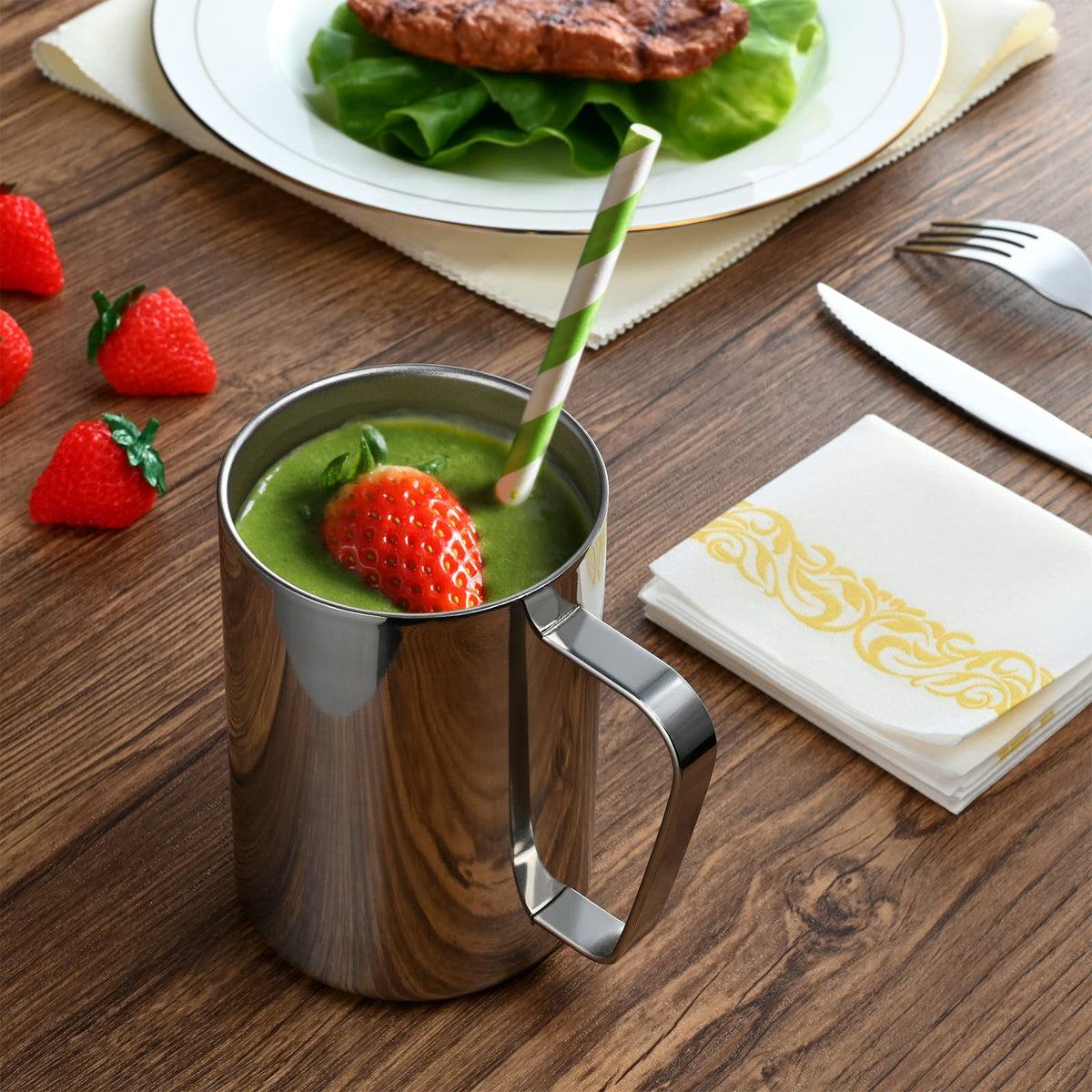 2 Pcs 16.9oz Stainless Steel Double Wall Vacuum Insulated Mug S30502